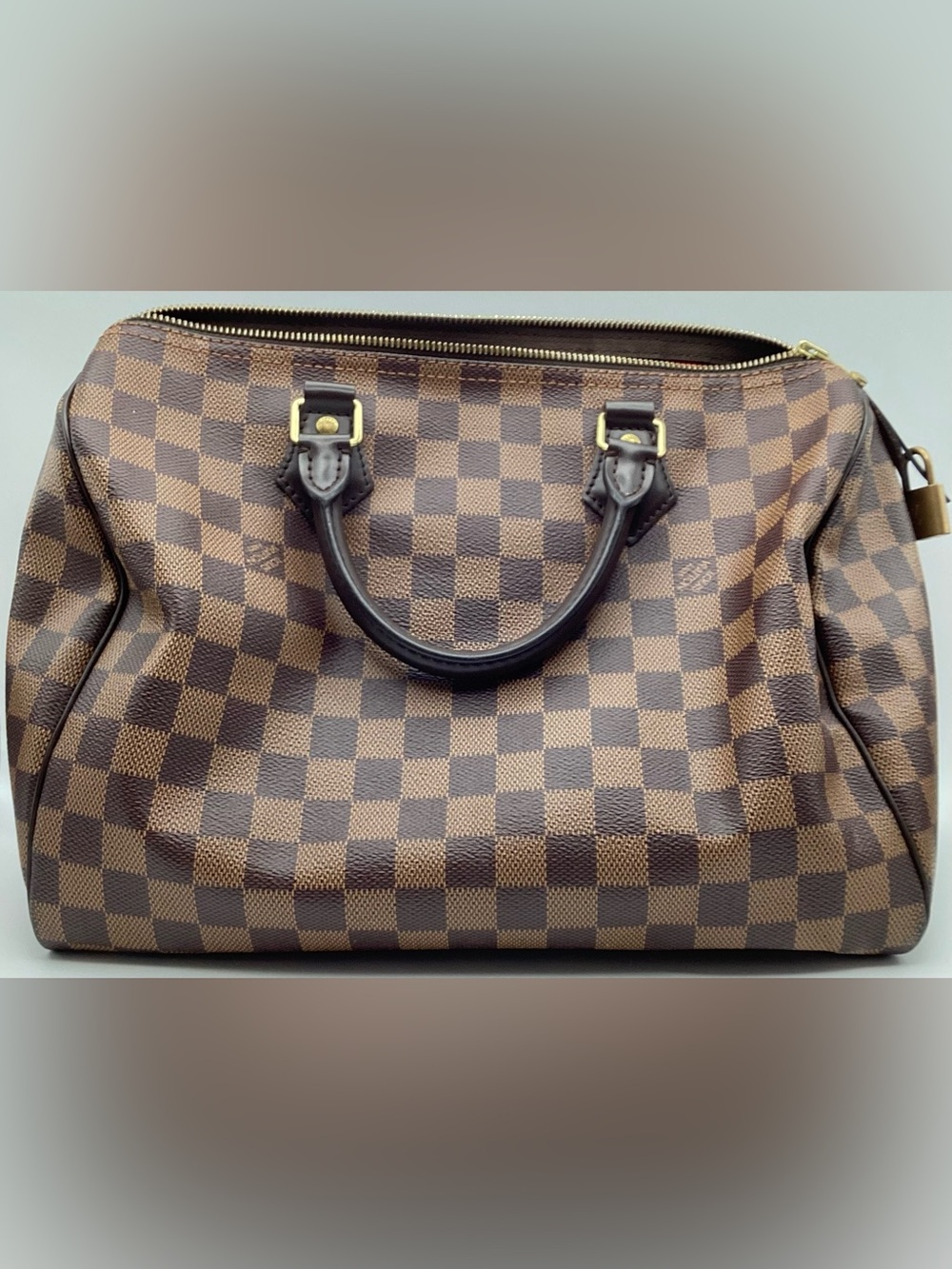 Louis Vuitton Speedy 35 Damier Ebene Handbag SD1129 Authenticated